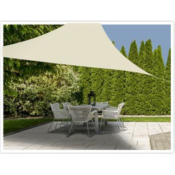 Pro Garden Schaduwdoek/zonnescherm - polyester - gebroken wit - 3 x 3 x 3 meter - Schaduwdoeken