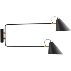 House Doctor Wandlamp Club Double zwart 81cm