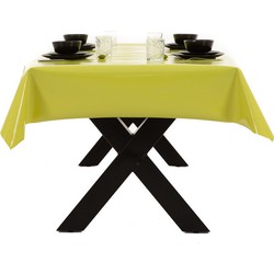 Lichtgroene/limegroene tafelkleed/tafelzeil 140 x 180 cm rechthoekig - Tafellakens