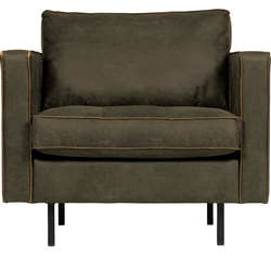 BePureHome Rodeo Classic Fauteuil - Eco-leder - Army - 83x98x88