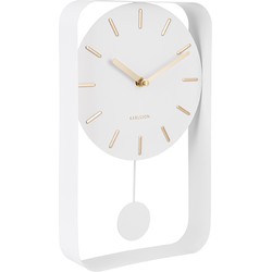 Karlsson - Wandklok Pendulum Charm Small - Wit- Ø20cm