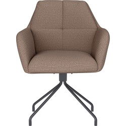 Eetkamerstoel Pete Taupe Spider Swivel - Giga Meubel