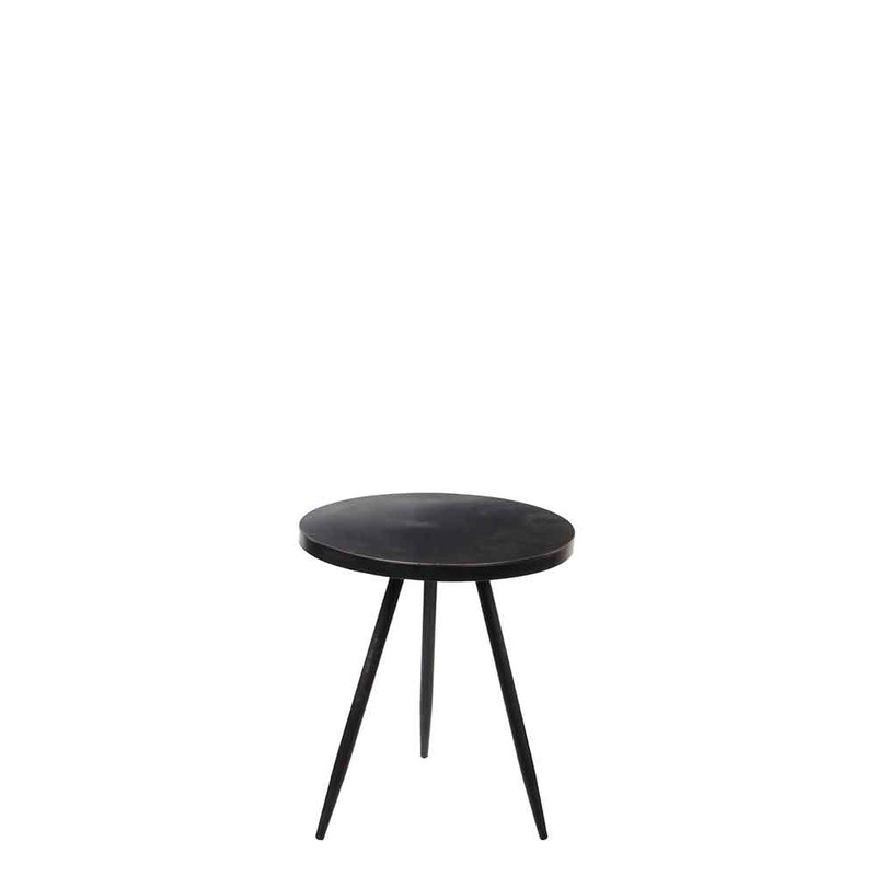Mica Decorations ronde tafel zwart maat in cm: 40 x 35 - 