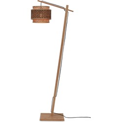 Vloerlamp Bhutan - Bamboe/Zwart - 55x31x150cm