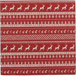 Clayre & Eef Servetten Papier Set van 20  33x33 cm (20) Rood Papier Vierkant Rendieren Servetten Papieren
