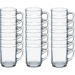 Duralex Theeglazen Versailles - 18x stuks - glas - 260 ml - Koffie- en theeglazen