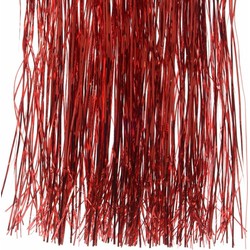 Decoris kerstboom folie slieren - tinsel - rood - 50 cm - Engelenhaar