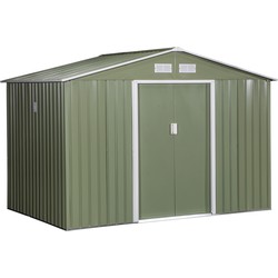 4goodz Outsunny Gereedschapshuis Metaal met Bak 277x195x192 cm Groen