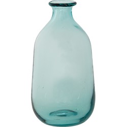 Clayre & Eef Vaas  Ø 8x16 cm Blauw Glas Glazen Vaas
