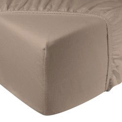 DoubleDry Hoeslaken Flanel 100% Zacht Katoen - Tweepersoons 140x200 cm - Rondom Elastiek - Beige