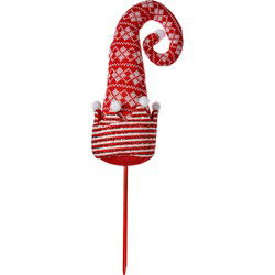 Clayre & Eef Kerstdecoratie Kerstmuts Rood Textiel