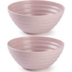 Plasticforte Schaaltjes - 8x - roze - kunststof - 14 x 6.5 cm - kom - Kommetjes