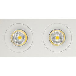 Mozes III witte inbouwspot 2x 5W LED GU10 dimbaar incl.