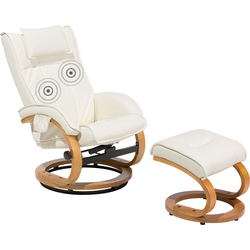 Beliani MAJESTIC - TV-fauteuil-Beige-Kunstleer