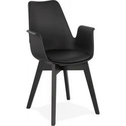 Stoel met armleuningen MISTRAL 585x50x82 cm Zwart