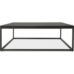 Grote salontafel in industriële stijl TRIBECA 110x110x35 cm