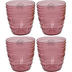 Set van 8x stuks kunststof bekers roze 200 ml - Drinkglazen