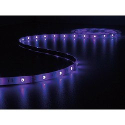 KIT MET MUZIEKGESTUURDE LED-STRIP, CONTROLLER EN VOEDING - RGB - 150 LEDs - 5 m - 12 VDC