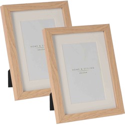 2x Stuks Houten fotolijsten geschikt voor een foto van 10 x 15 cm - Fotolijsten