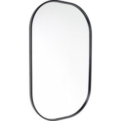 Fragix Iris Spiegel Ovaal - Zwart - Metaal - 80x50