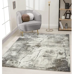 Maratta Vintage Modern Bruin - Beige - Grijs vloerkleed - - 80 X 150 CM