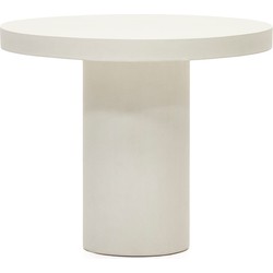 Kave Home - Aiguablava ronde tafel in wit cement, Ø 90 cm