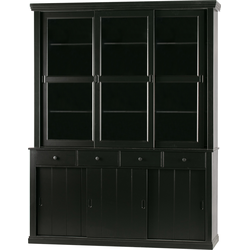 WOOOD Lagos Buffetkast - Grenen - Zwart - 214x166x48