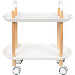 Housecraft Living Cruiser White Trolley/ Bijzettafel
