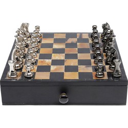 Kare Decofiguur Chess Antique 36x33cm