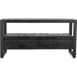 Benoa Britt 2 Drawer TV Cabinet Black 120 cm