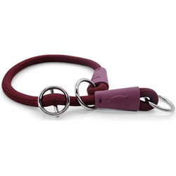 MORSO HALF SLIP HALSBAND HOND SOFT ROPE GERECYCLED PLUM PAARS 60X1 CM