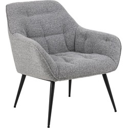 Fauteuil Grijs Stof - 77,5x74x81cm - Zion