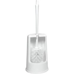 Witte toiletborstel / wc-borstel met houder 27 cm - Toiletborstels