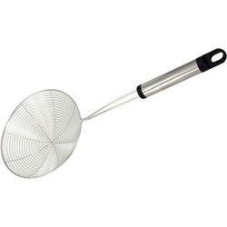 HIT Kookgerei schuimspaan opscheplepel - RVS/zwart - 37 cm - Keukengerei - Keukengerei
