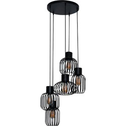 AnLi Style Hanglamp 5L getrapt mix metal