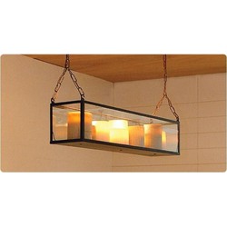Hanglamp met kaarsen LED 11 kaarsen 1,25m glas landelijk