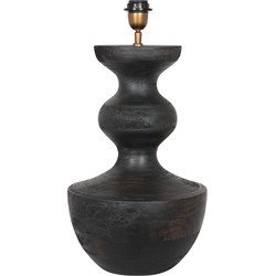 Anne Light and home tafellamp Lyons - zwart - hout - 28 cm - E27 fitting - 3466ZW