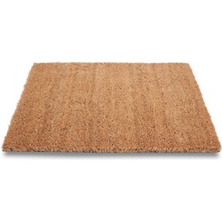 Set van 2x stuks grote bruine deurmatten/buitenmatten pvc/kokos 60 x 100 cm - Deurmatten