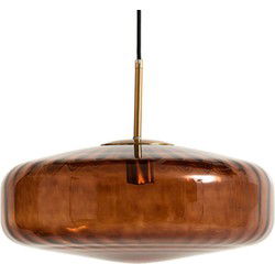 Light & Living - hanglamp - Pleat - bruin goud - glas - Ø 40cm - E27 - 2972064