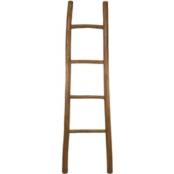 HSM Collection-Decoratieve Ladder -35-45x5x150-Bruin-Teak