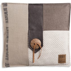 Knit Factory Lex Sierkussen - Beige - 50x50 cm - Inclusief kussenvulling