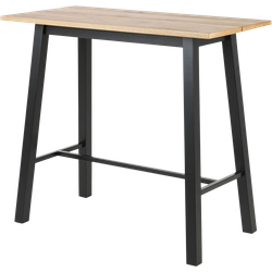 Hidde houten bartafel naturel - zwarte poten - 115 x 58 cm
