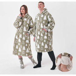Textino PINE - Oversized Hoodie - 70x110 cm - Hoodie & deken in één - unisex - Abbey Stone - groen - 1 stuk - Textino