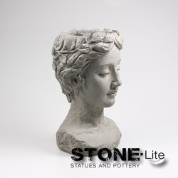 Bloempot vrouwenhoofd h49 cm Stone-Lite - stonE'lite