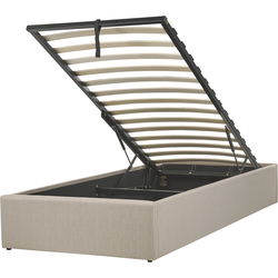 DINAN - Kinderbed - Beige - 90 x 200 cm - Polyester