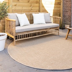 Rond Buitenkleed Jute Excellent Outdoor Bruin - Polypropyleen - Rond 200 Ø - (L)