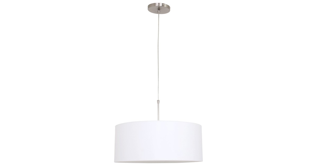 Steinhauer - Sparkled Light - hanglamp met witte effen kap - staal