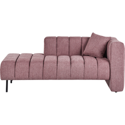 LANNILS - Chaise longue - Roze - Rechtszijdig - Polyester
