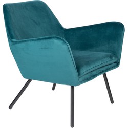 Housecraft Living Bon Fauteuil Velvet Blauw