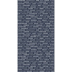 ESTAhome fotobehang maritieme teksten blauw - 1,86 x 2,79 m - 158845